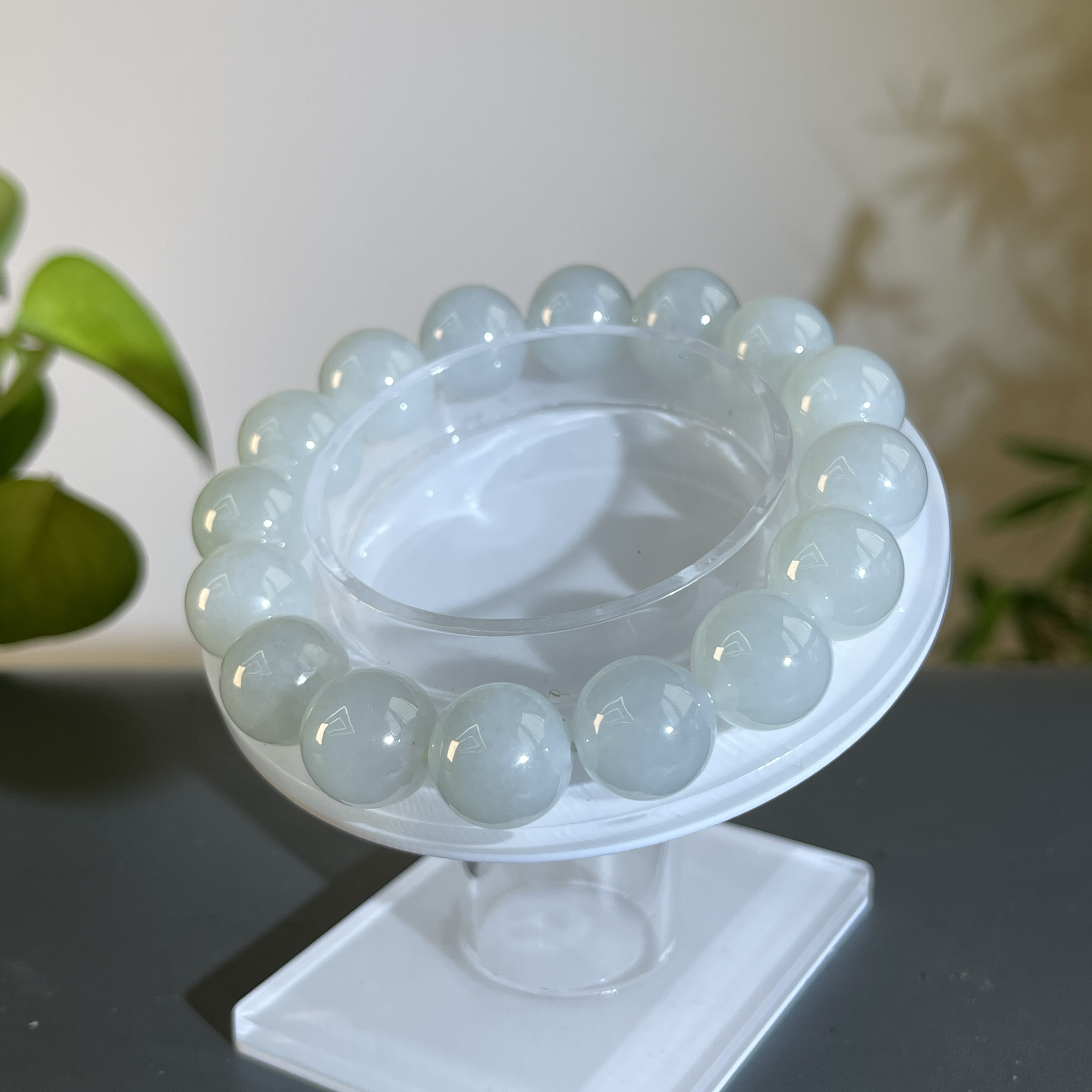 JXB19-105  天然缅甸A货翡翠 翡翠手串