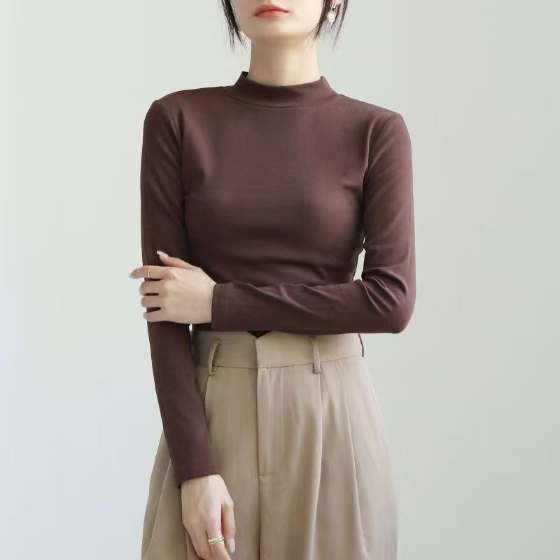 3020 女士修身半高领打底衫-YK