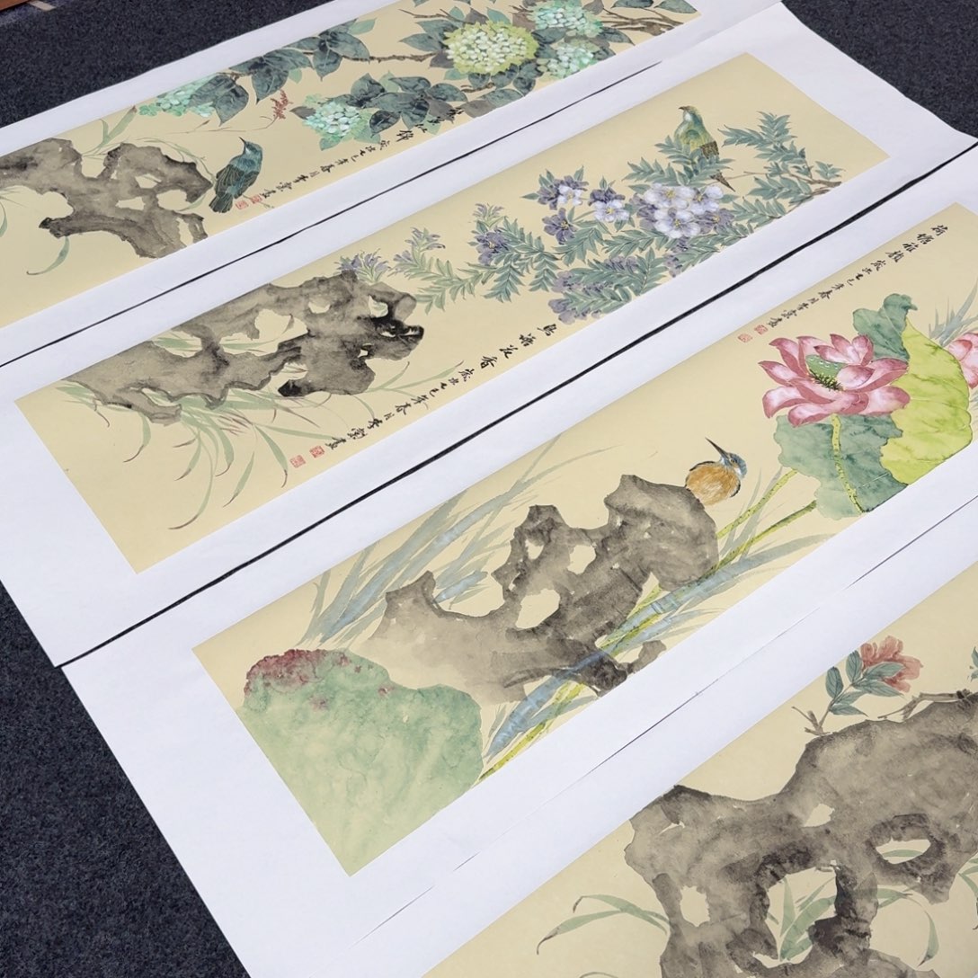 国画国画作品山水花鸟纯手绘