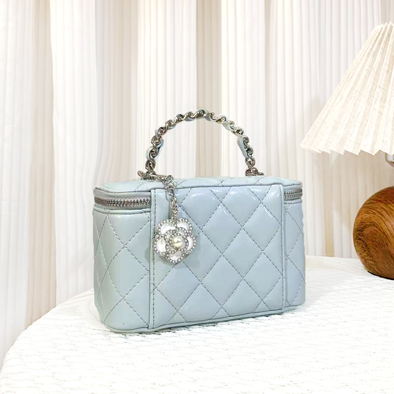 2025新款 化妆包 可手提单肩斜跨82558海盐蓝