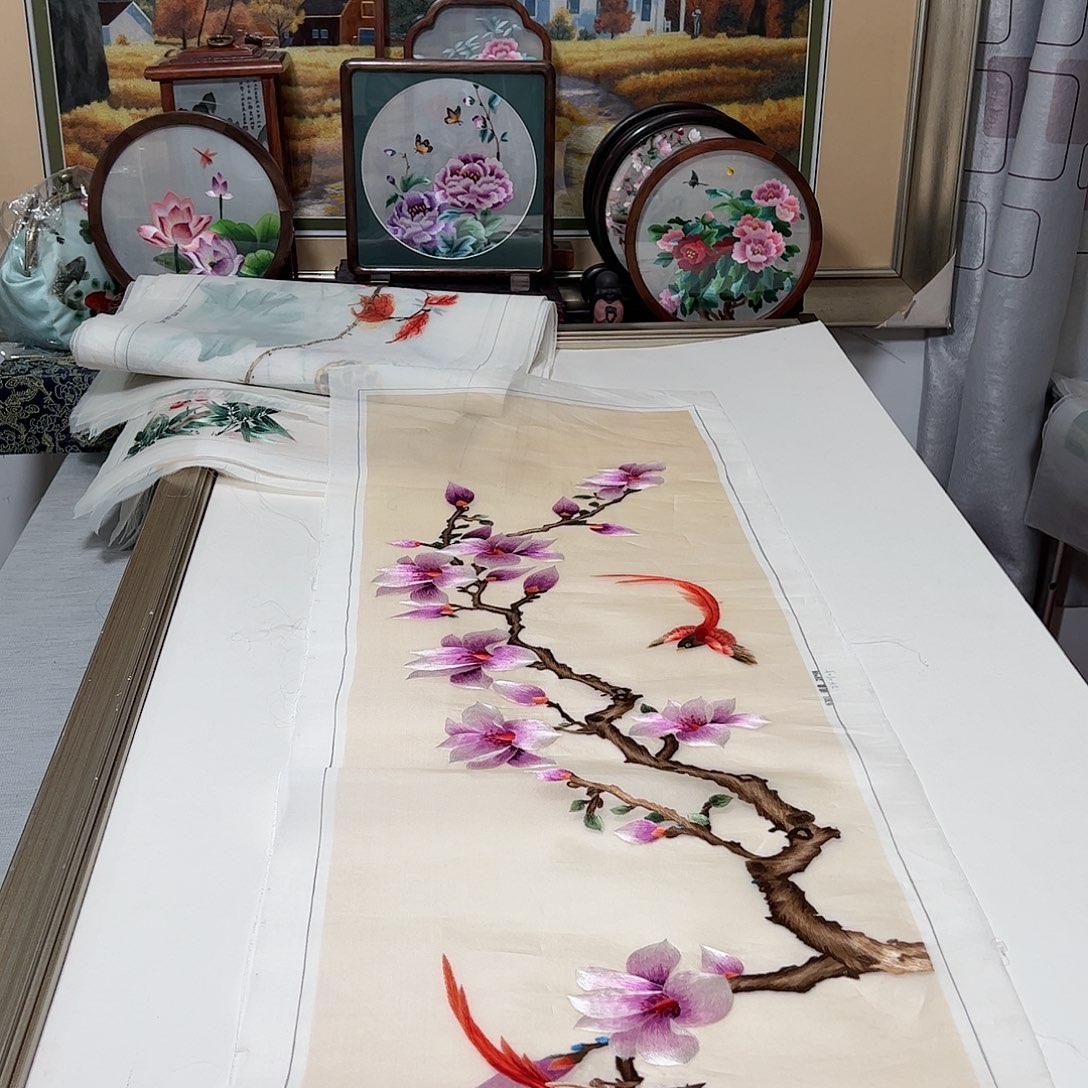 刺绣纯手工刺绣画
