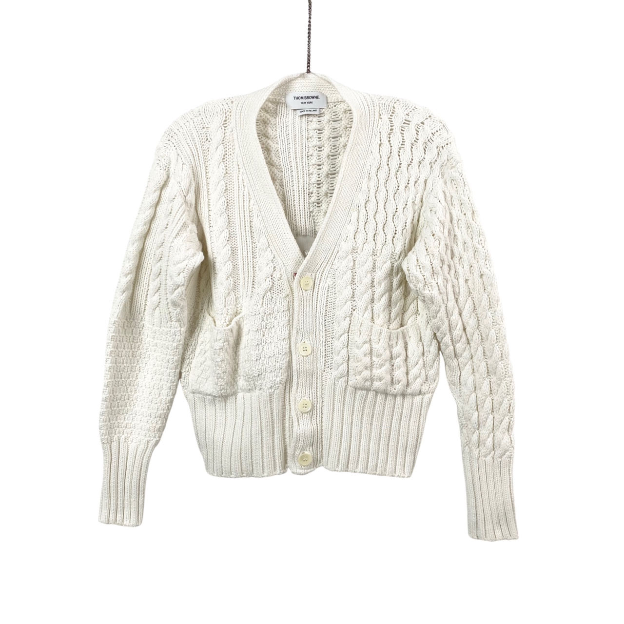 99新 THOMBROWNE  提花彩条针织开衫 2码