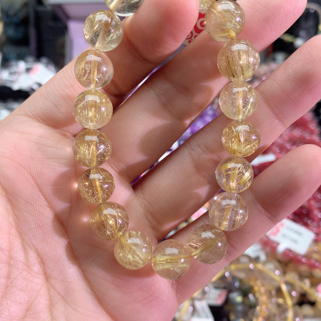 水晶手串未镶嵌七*钛晶手链11+