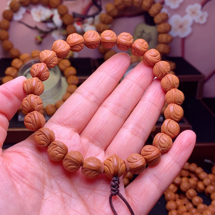桃核手串_*_龙纹桃核