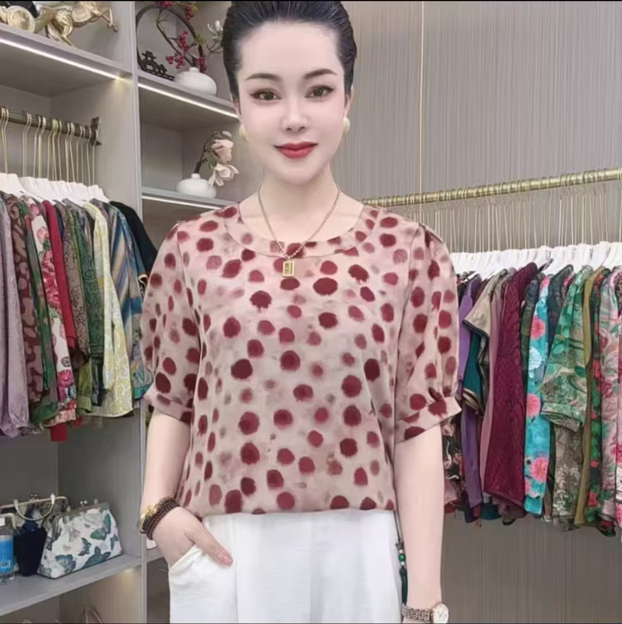 【反季清仓】2025夏季新款时尚女装气质T恤小衫短袖