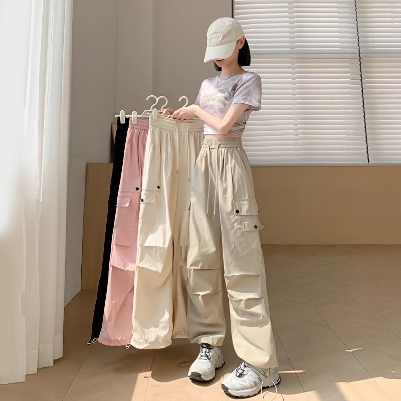 气质休闲直筒宽松阔腿显瘦透气牛仔长裤裙子女装（一号链接）