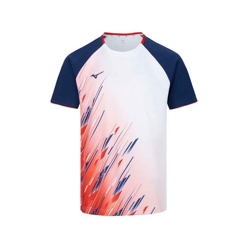 美津浓夏季运动T恤新款透气速干轻薄羽毛球排球乒乓球跑步休闲