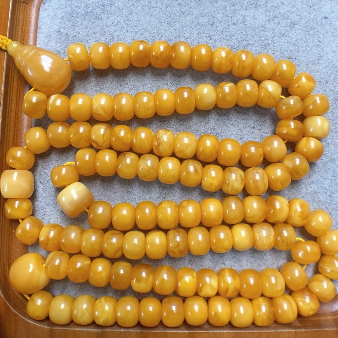蜜蜡项链未镶嵌蜜蜡108