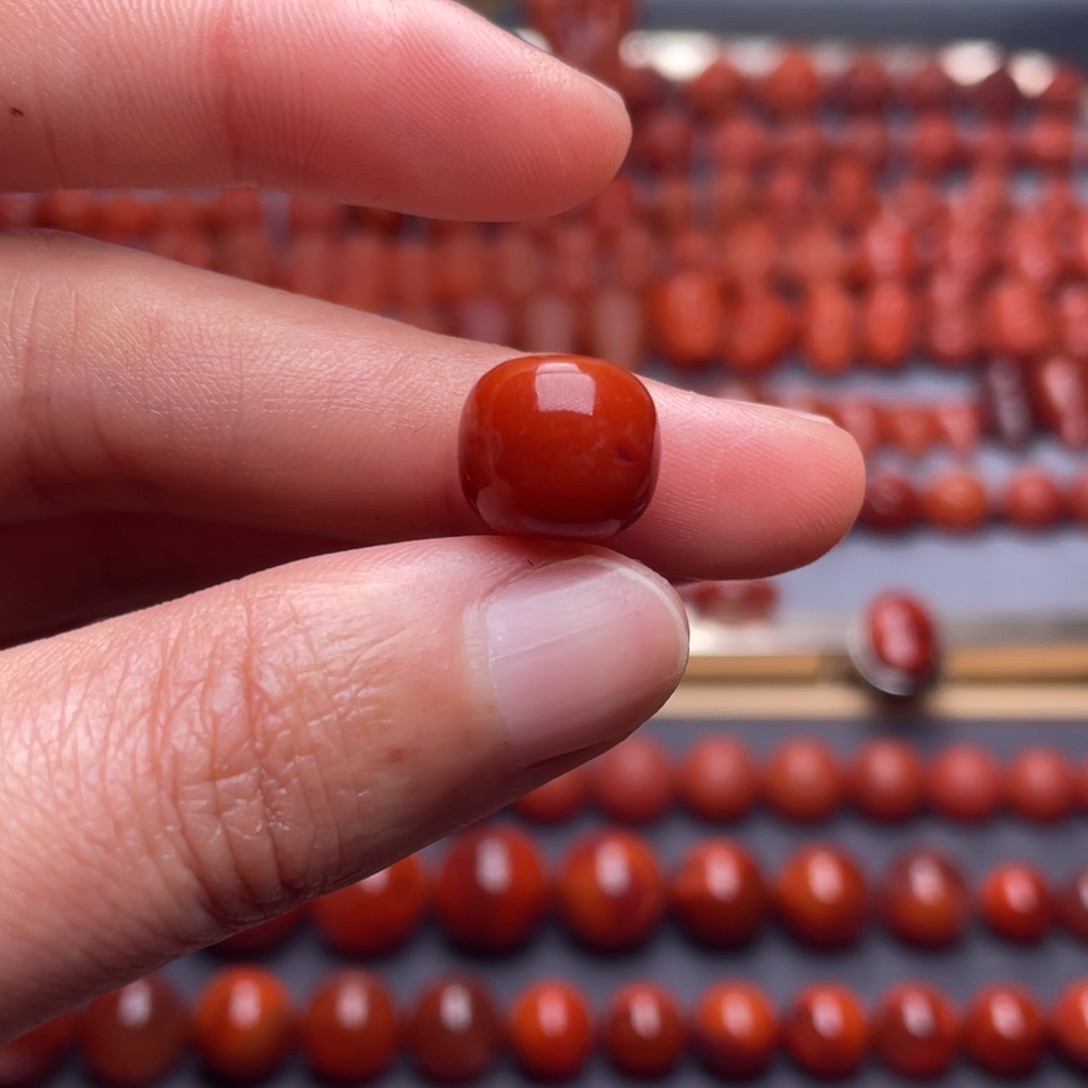 *****南红玛瑙未镶嵌其他W11.5瓦西柿子红老型珠