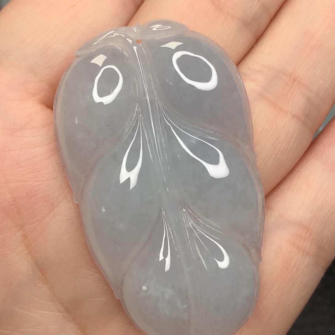 颈饰未镶嵌翡翠叶子