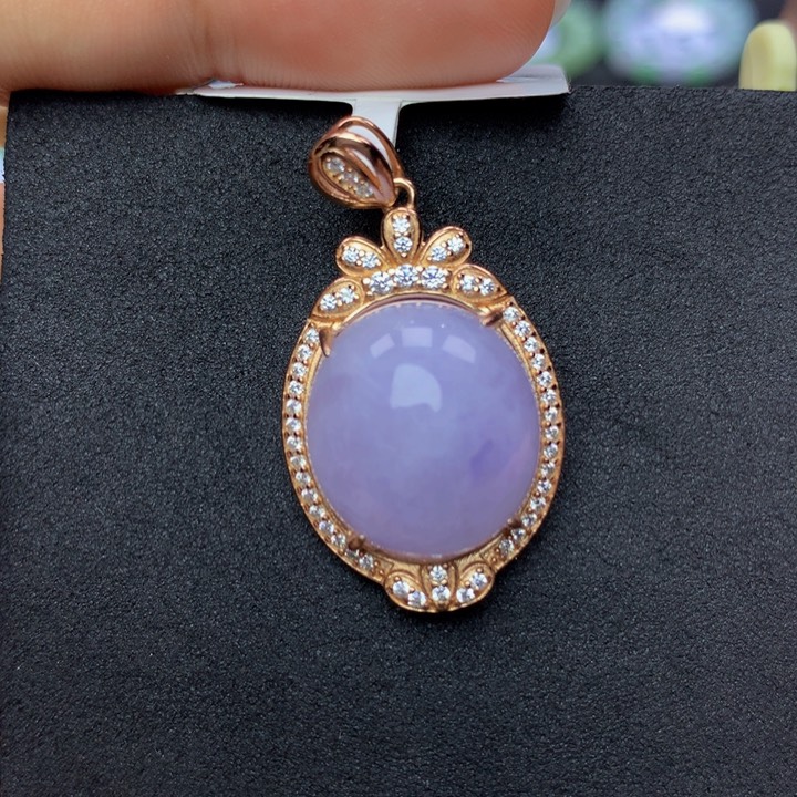 翡翠手链银S925镶嵌翡翠