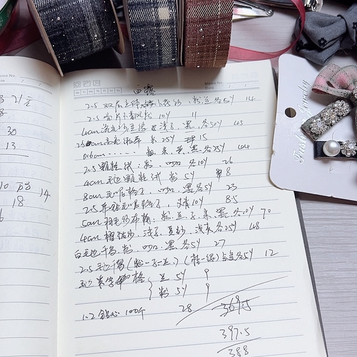 白露蝴蝶结丝带材料一份