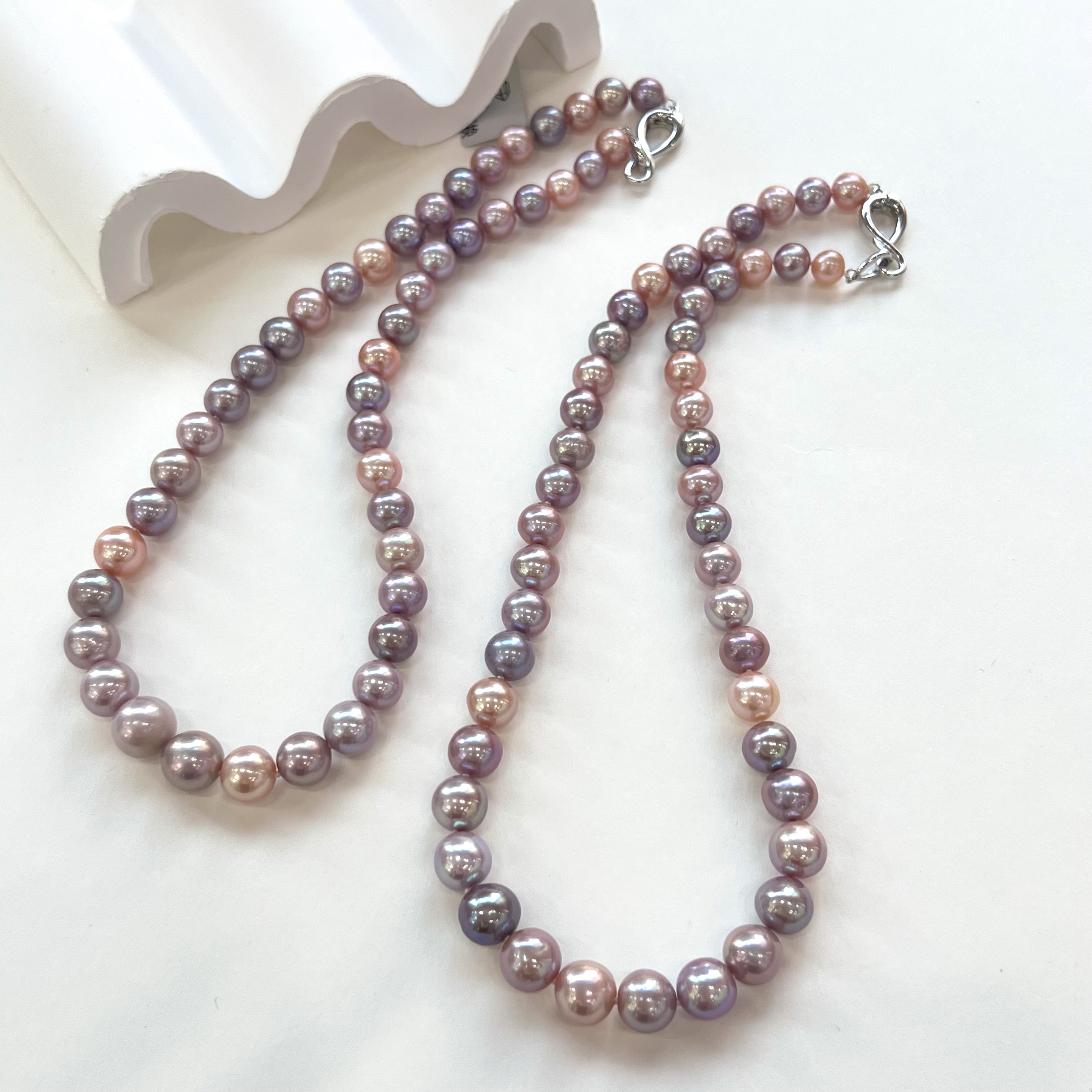 【 小宝珠宝】13 S14055-珍珠项链-多样性发一件-7-10mm