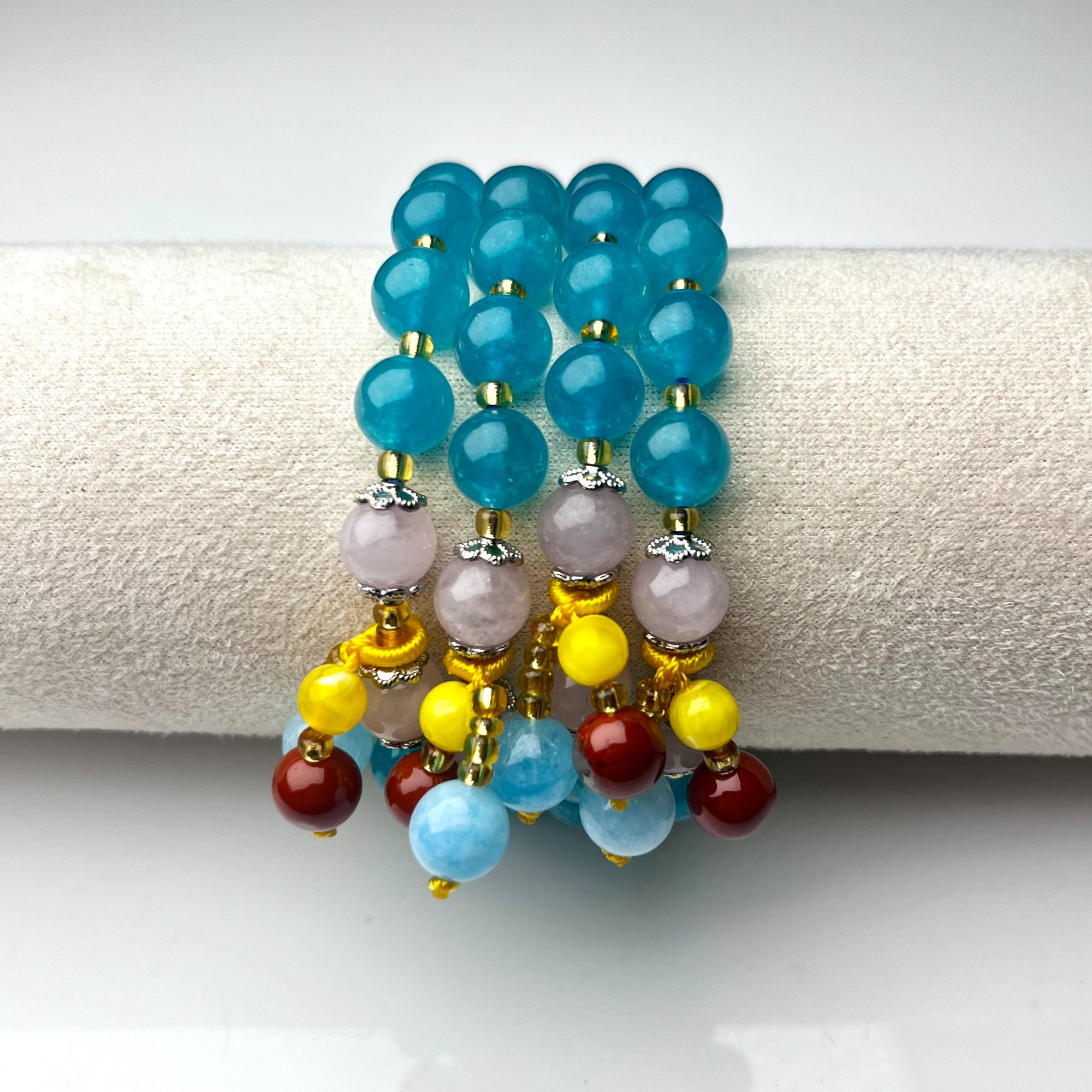 ZBG0347天河石粉水晶手串（天然珠宝多样性发其一）