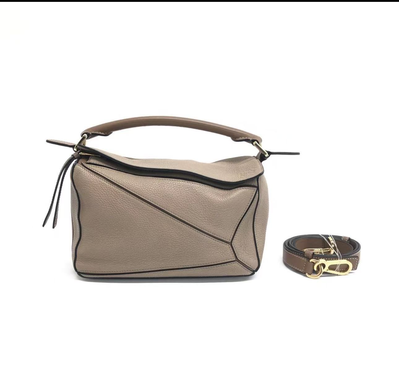 99新 LOEWE/罗意威 【曼曼专属】罗意威Puzzle包小号沙色