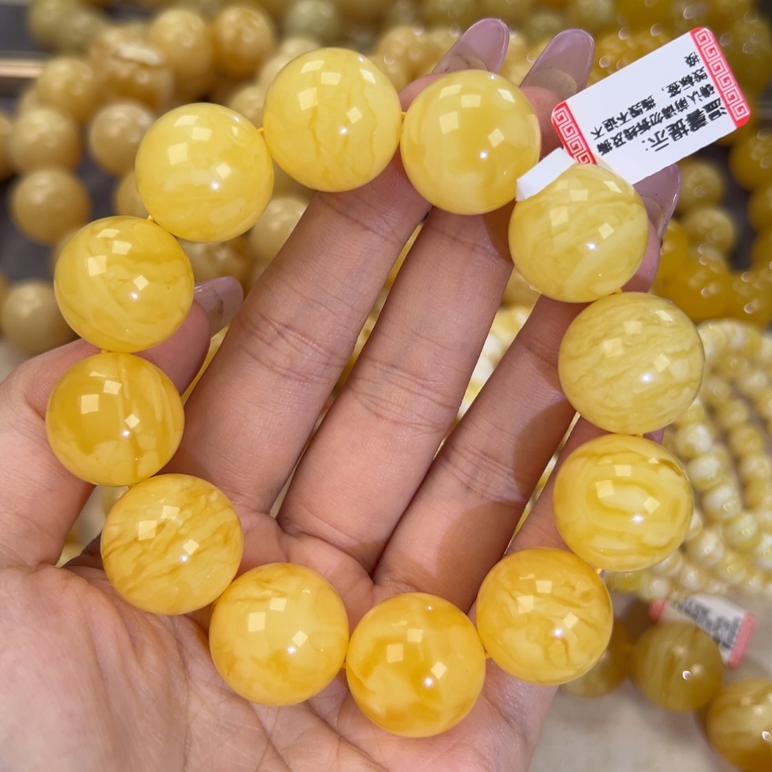 手链琥珀未镶嵌48.8妖花