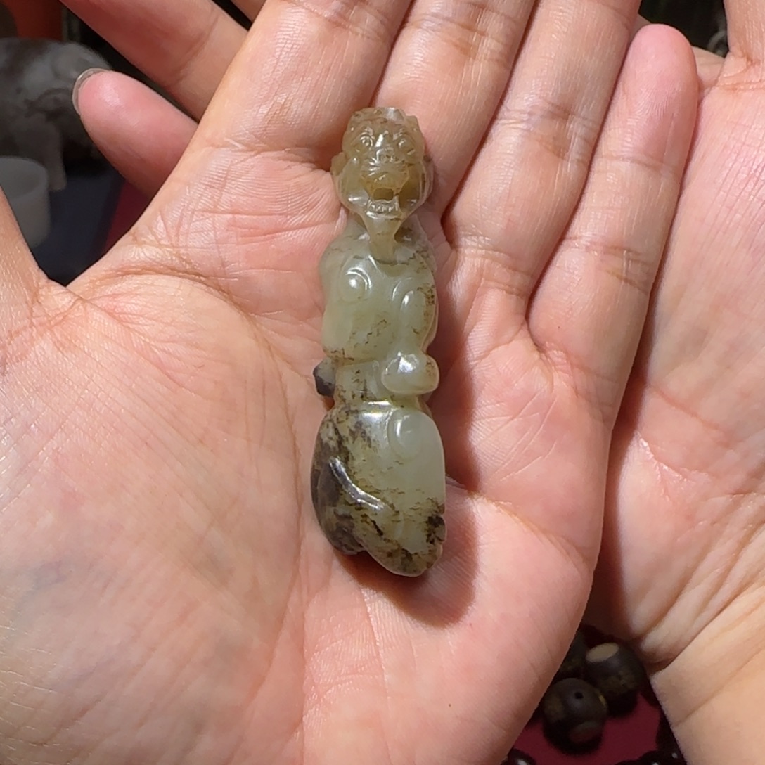 金***水和田玉未镶嵌挂件