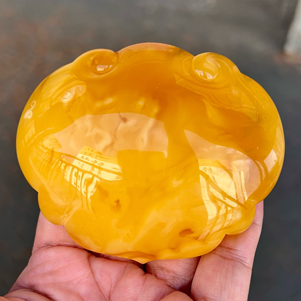 焦皮料红花蜡大如意锁