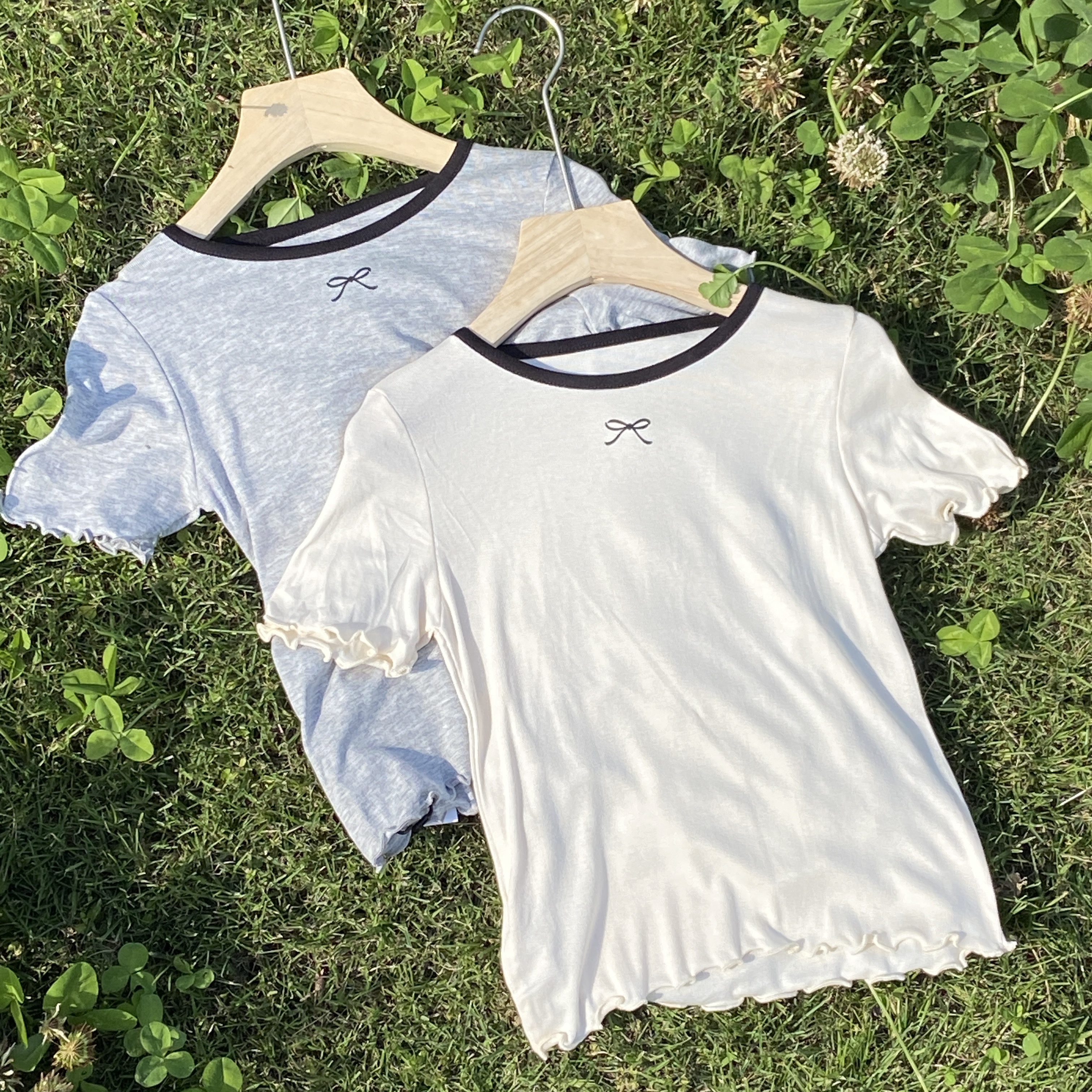 女童夏季T恤儿童纯色上衣百搭时尚宝宝休闲洋气小女孩圆领