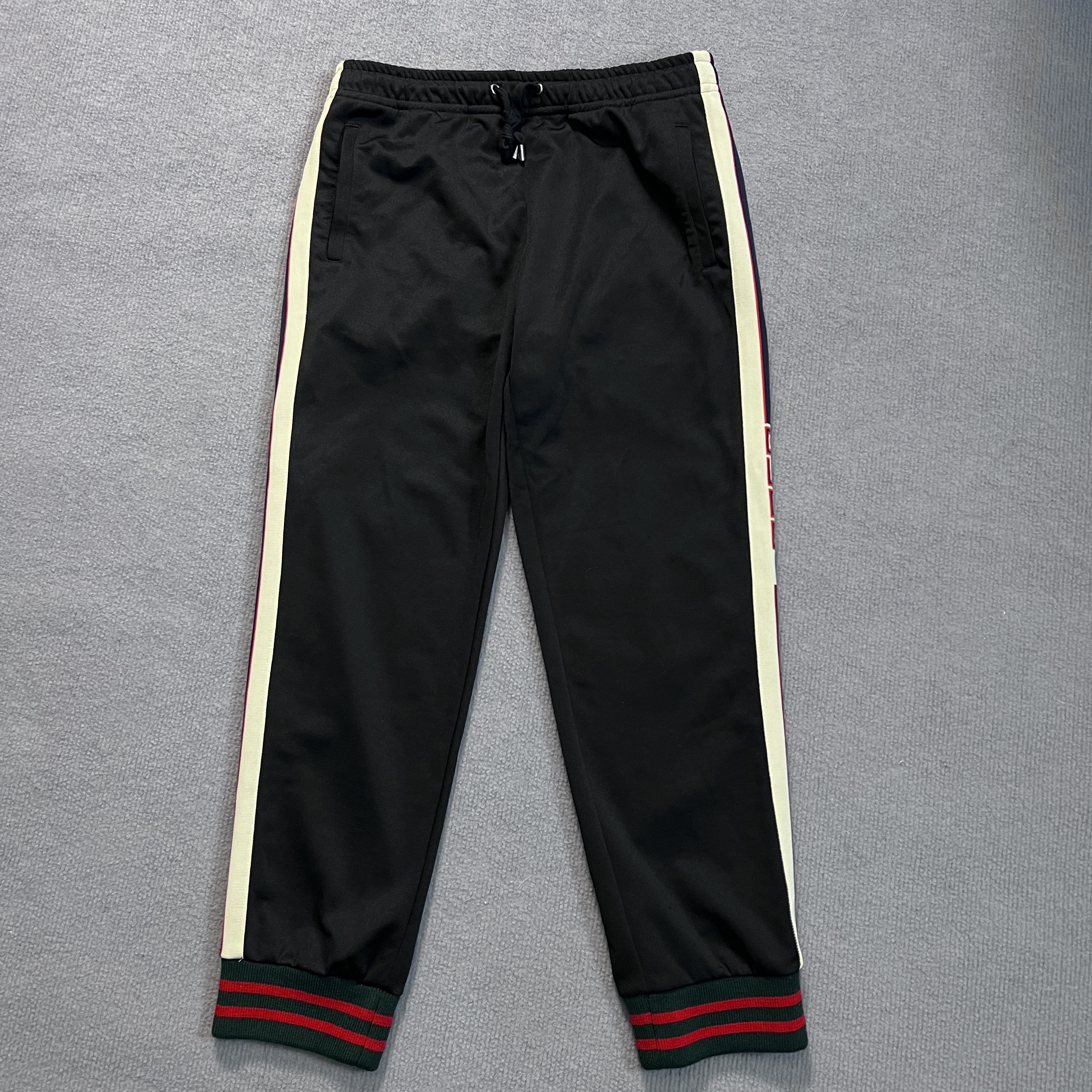 99新 GUCCI/古驰 黑色校服卫裤/L码