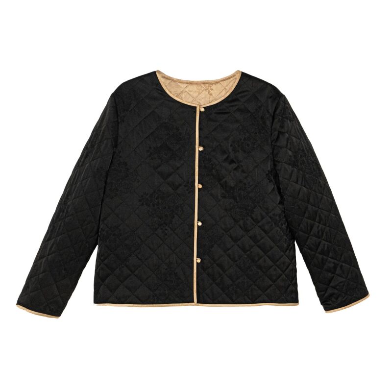 【墨韵】冬季新中式桑蚕丝棉国风复古时尚提花气质女士外套G518095