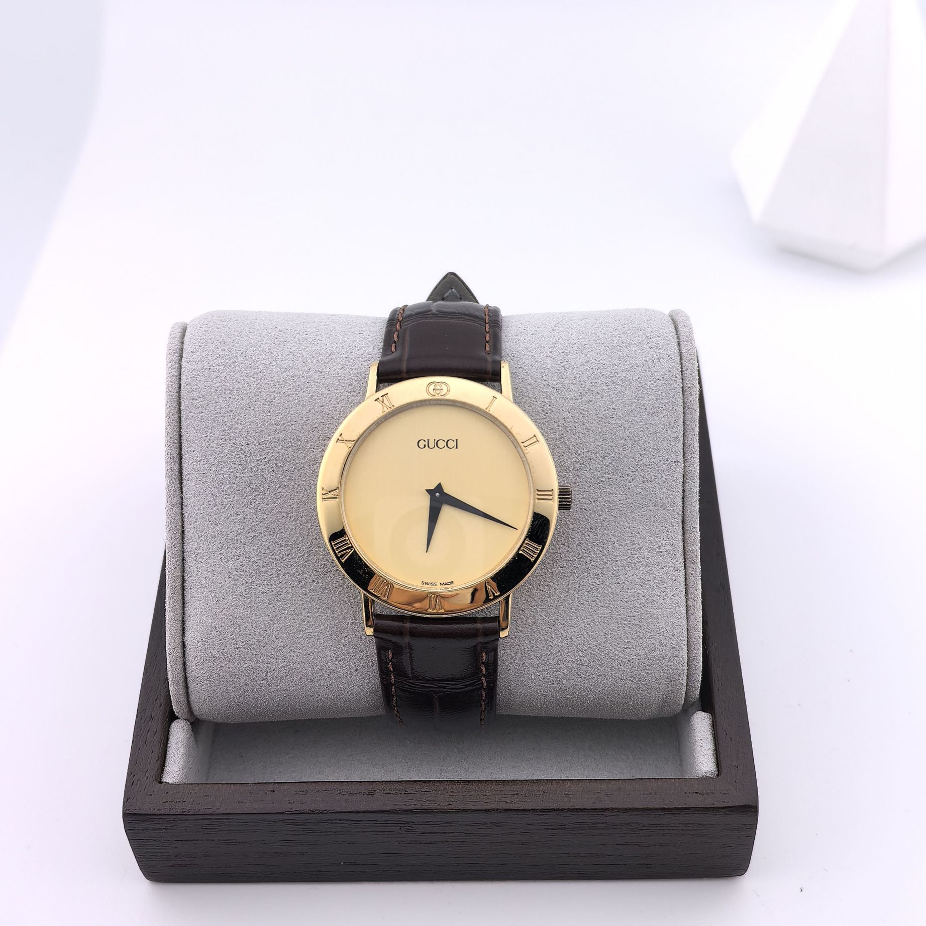 95新 GUCCI/古驰 中古古驰男女同款手表/石英机芯/表经33mm/01273