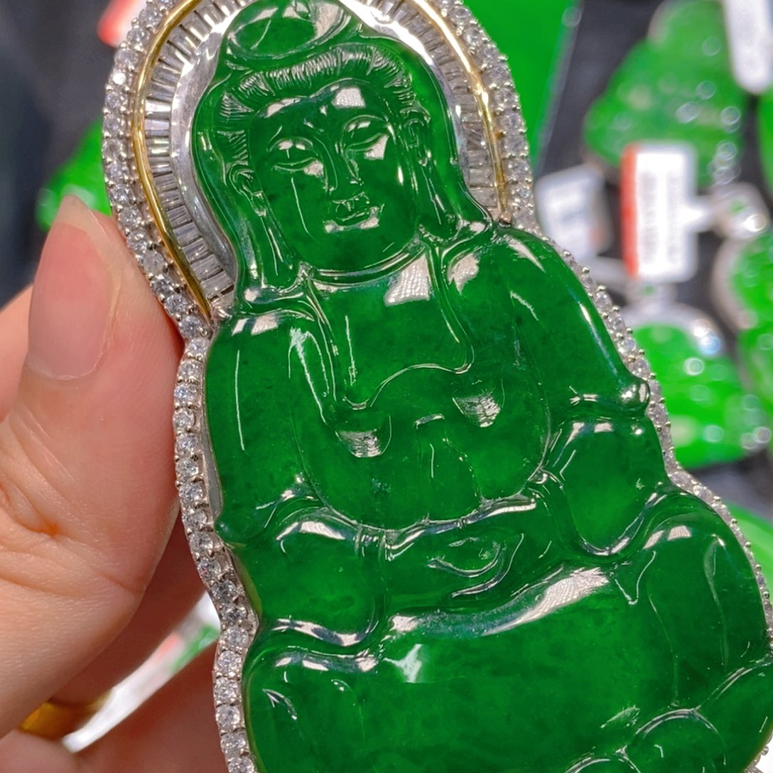 翡翠未镶嵌吊坠(不含链)