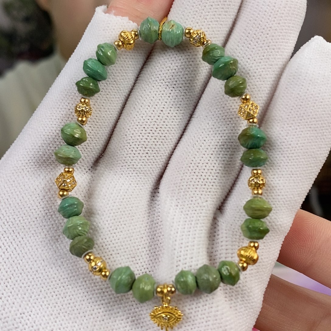 绿松石银S925镀金镶嵌珠宝奇石