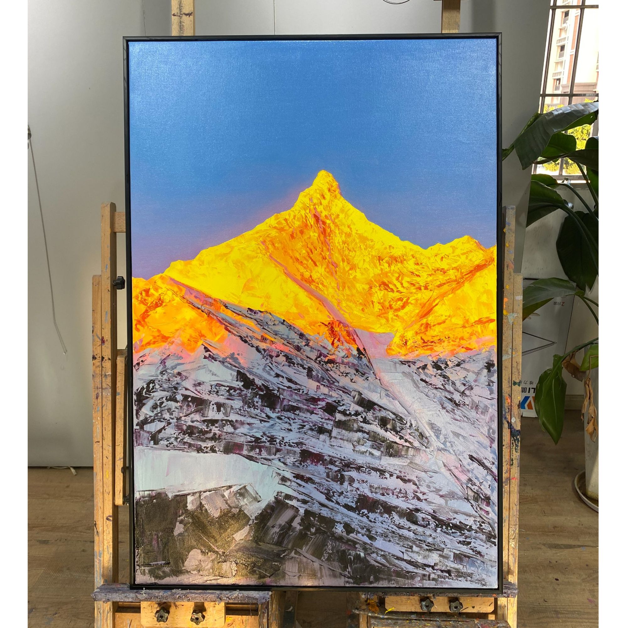 日照金山/油画/画芯80*120cm