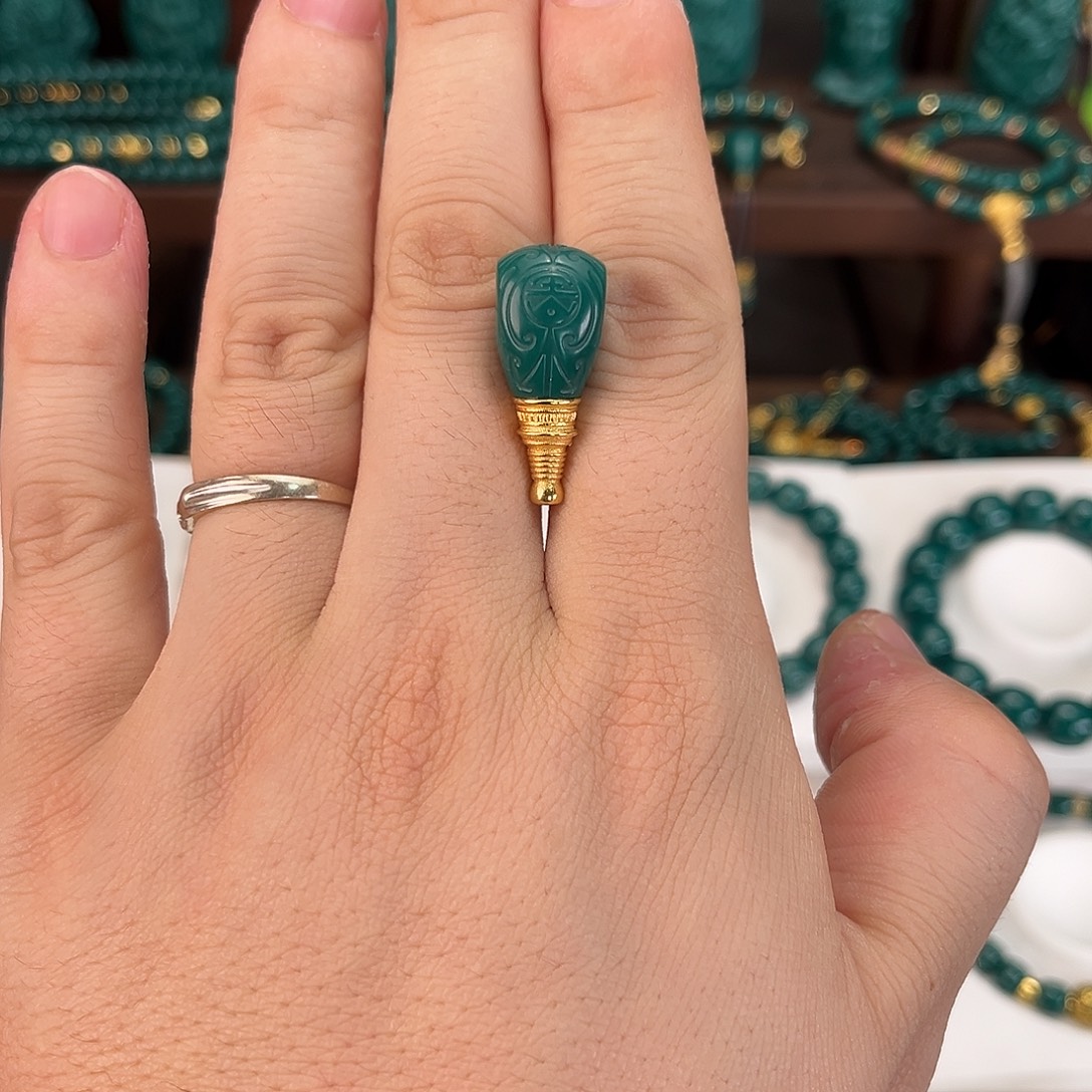 大理石磁石卡12光面分体三通老油绿