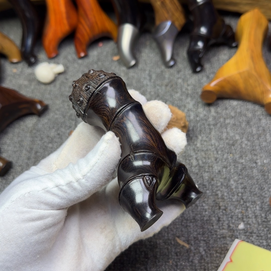 伟***镜紫光檀成品竹节不退不换25