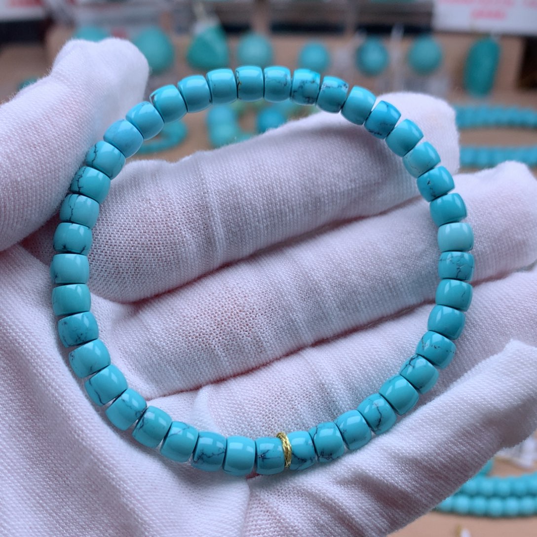 绿松石未镶嵌珠宝奇石5.6mm