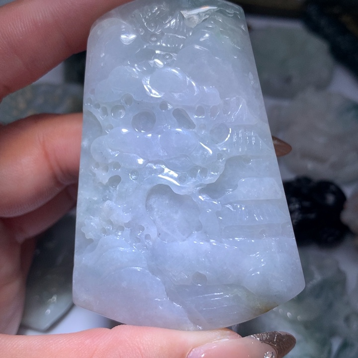 翡翠未镶嵌颈饰保真天然A货翡翠