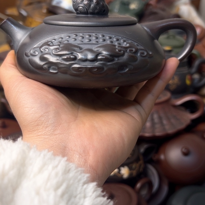 紫砂茶壶紫砂壶扭磕碰把手划痕