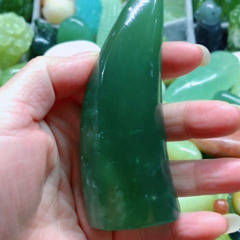 蛇纹石玉未镶嵌手把件