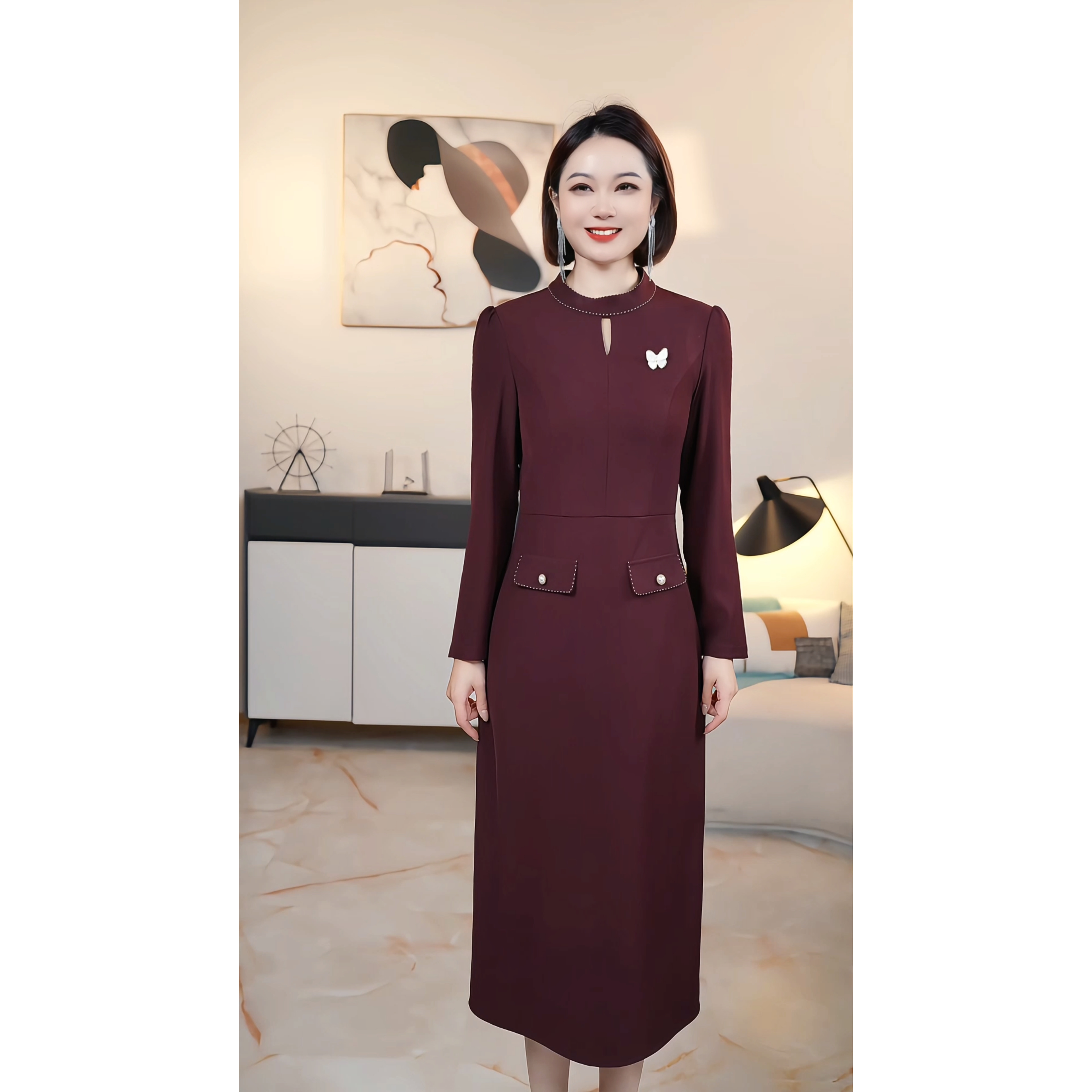 【撤柜清仓】P高端大码原创遮肉显瘦连衣裙 P22