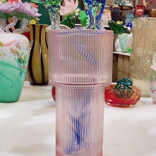 琉璃花瓶高30厘米口径12厘米