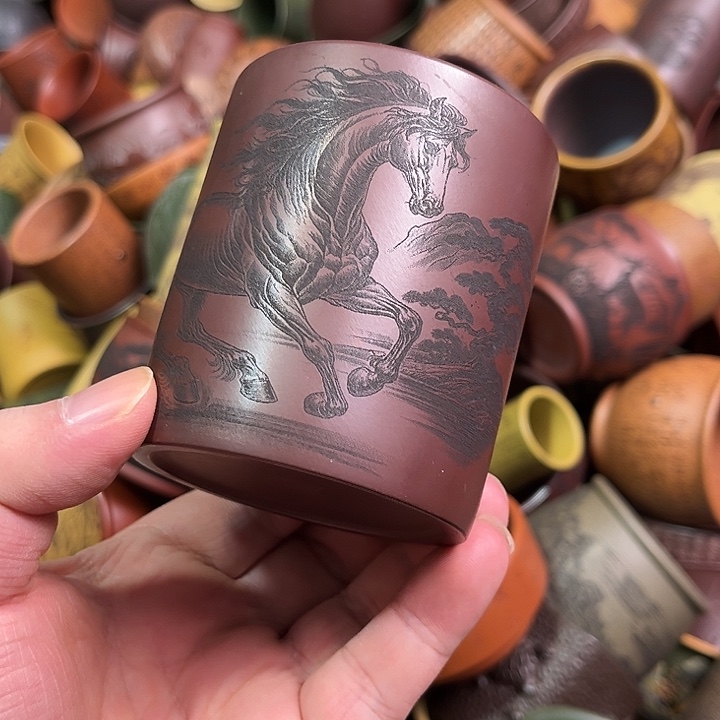 紫砂茶杯全手工紫砂主人杯