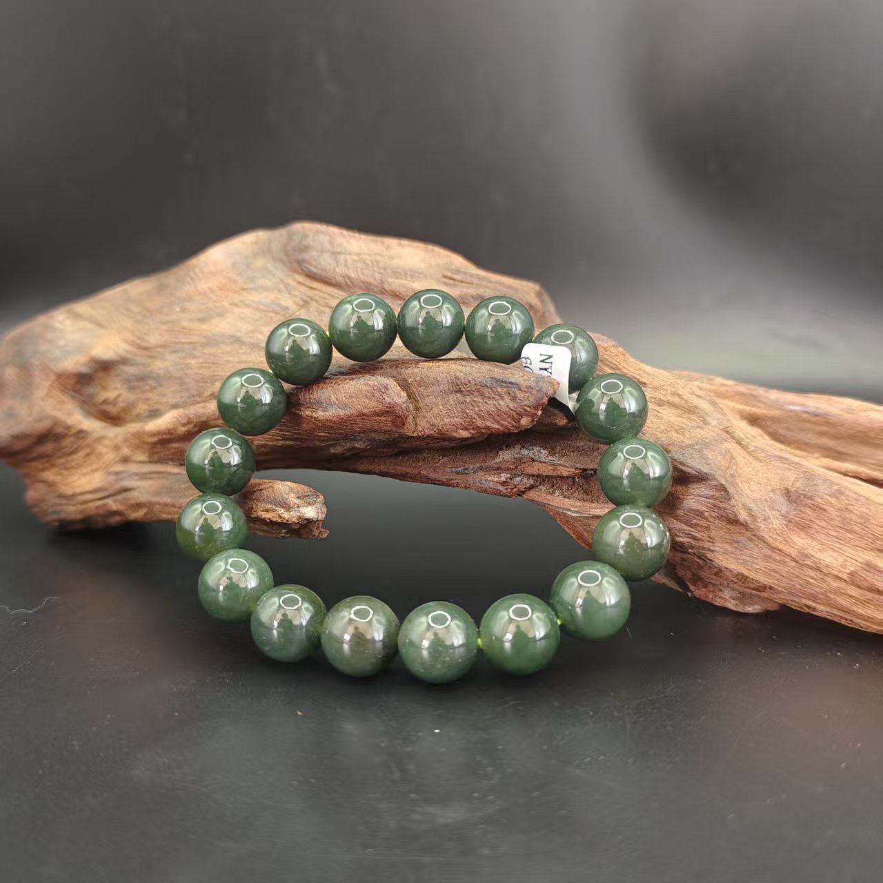 Z和田玉且末圆珠手串（卡12）0780