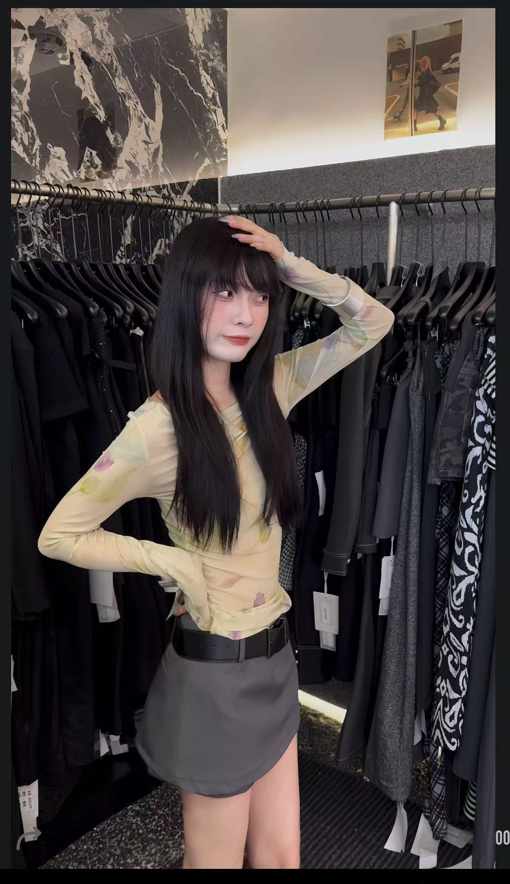 韩系清新印花宽松防嗮百搭小衫