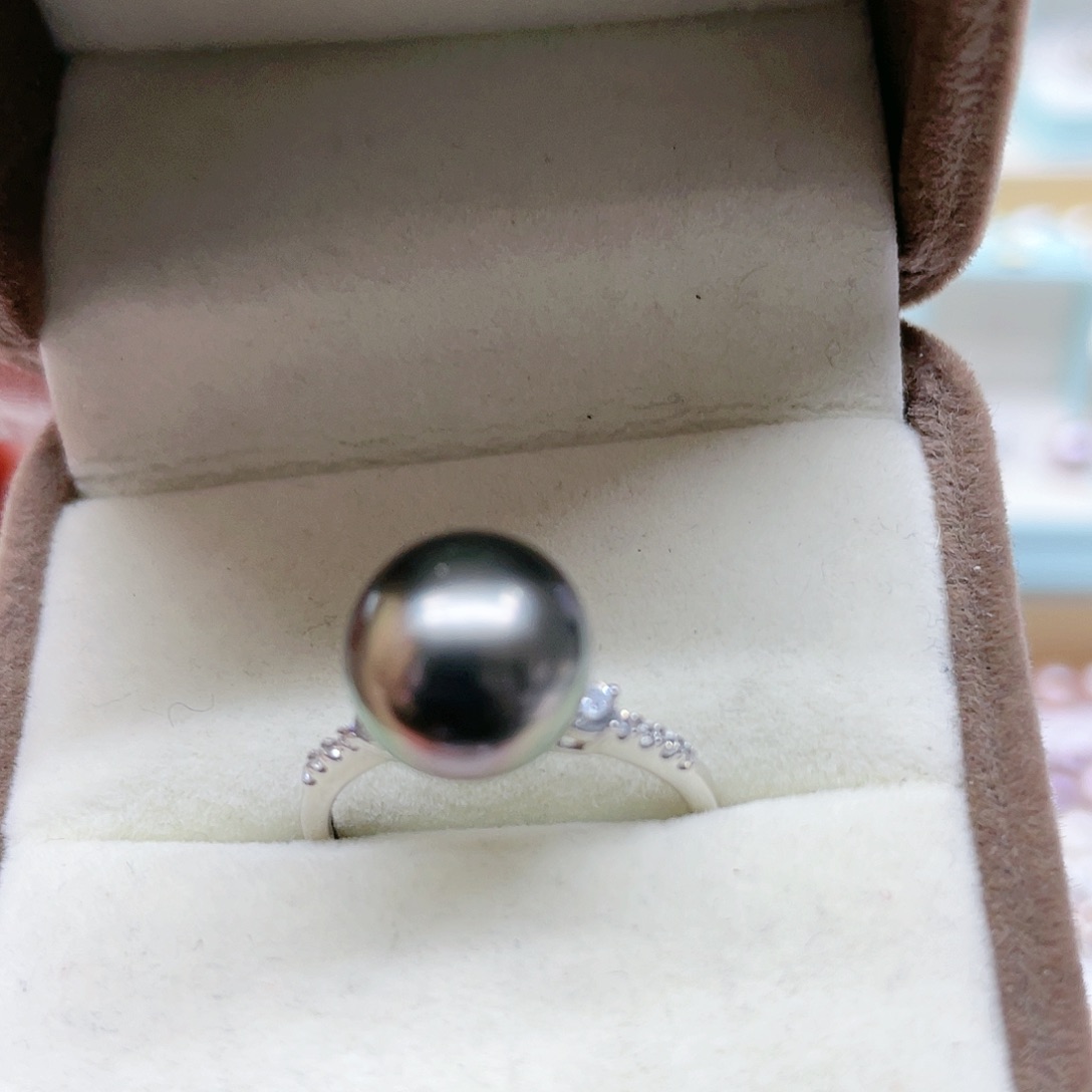 海水珍珠戒指银S925镶嵌