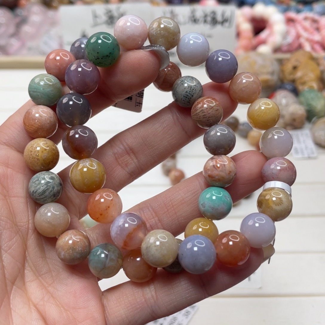 未镶嵌手链硅化玉用****3076