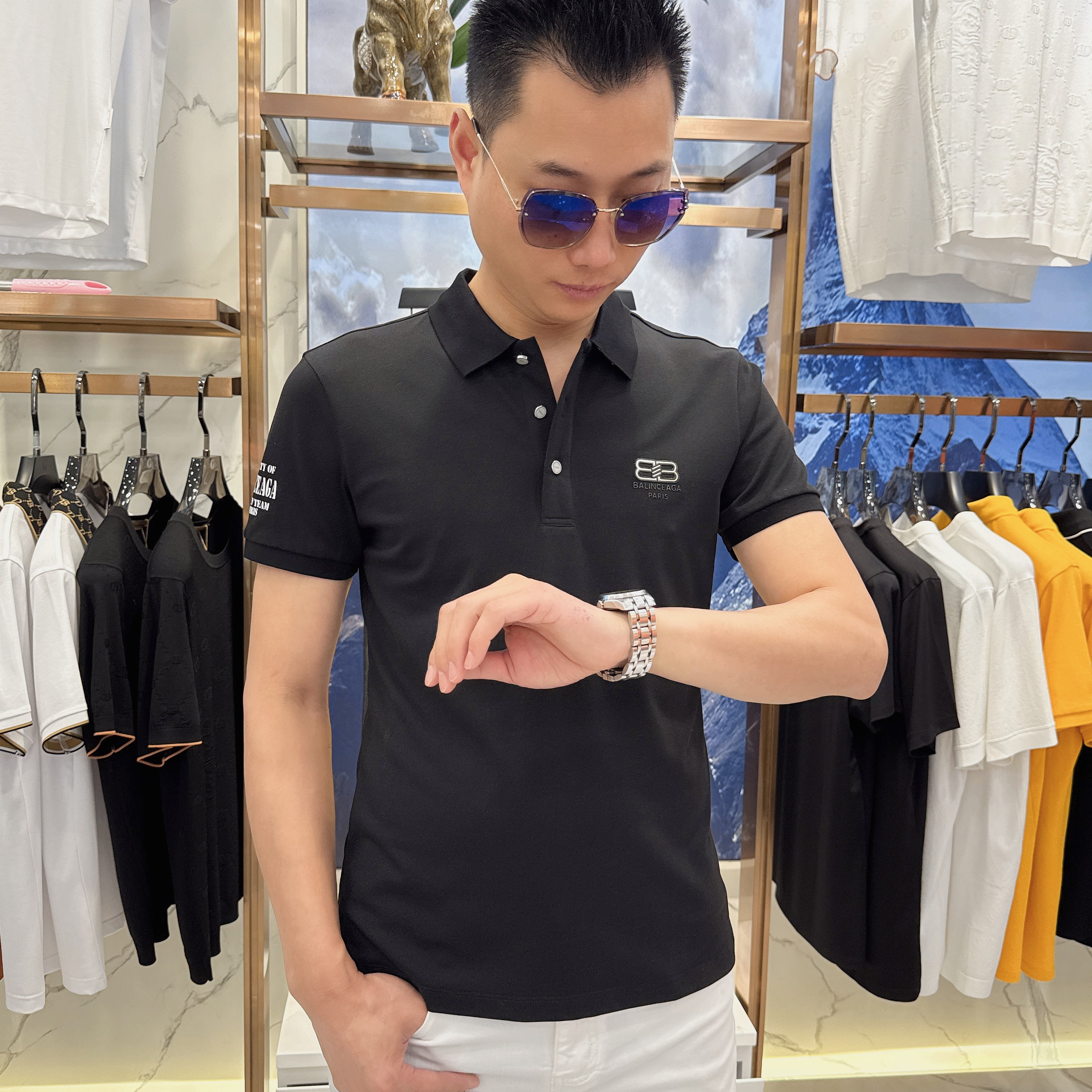 九狼谷 77268 短袖男款Polo衫男装男速干夏季商务修身POLO衫商务 