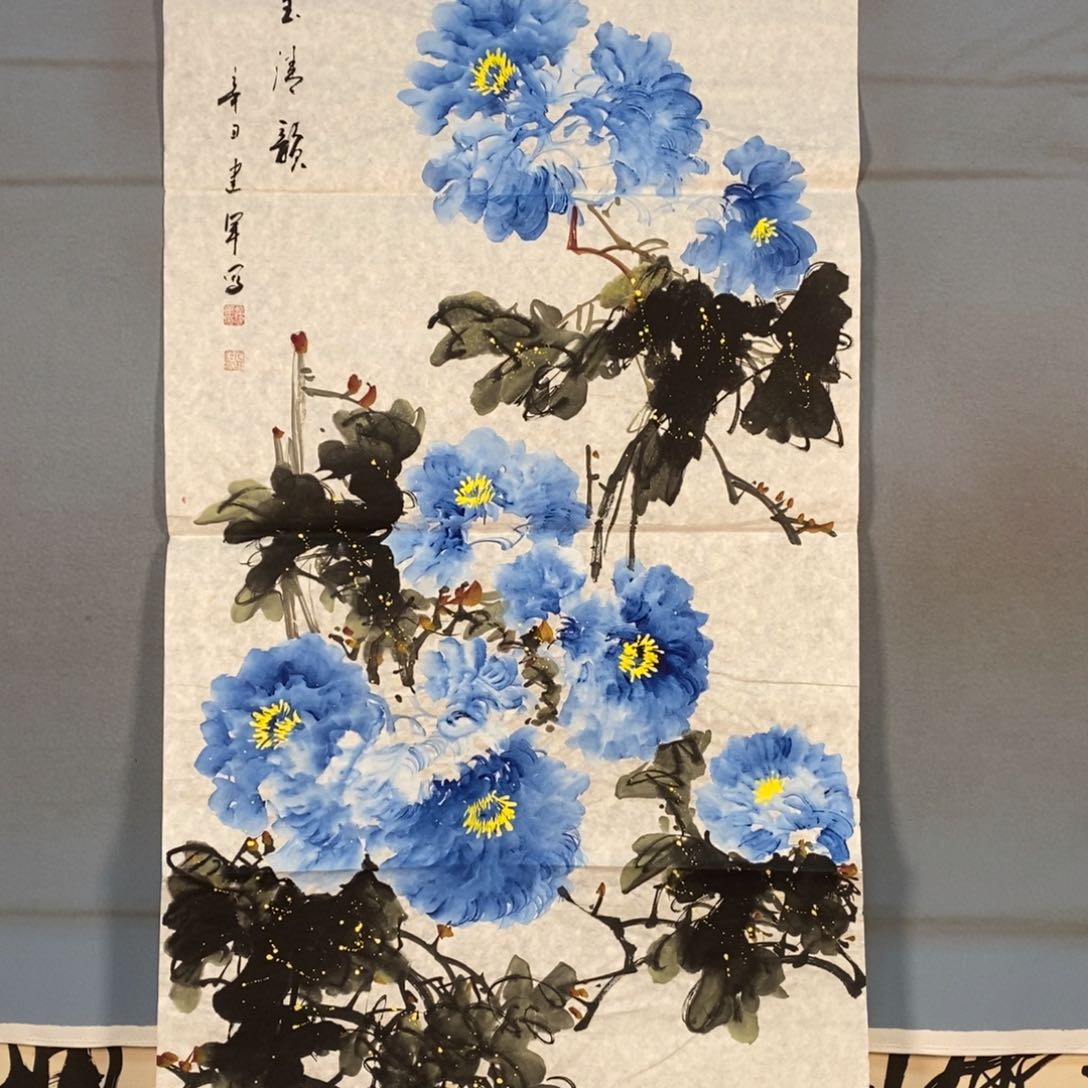 国画288牡丹花盛开的时候