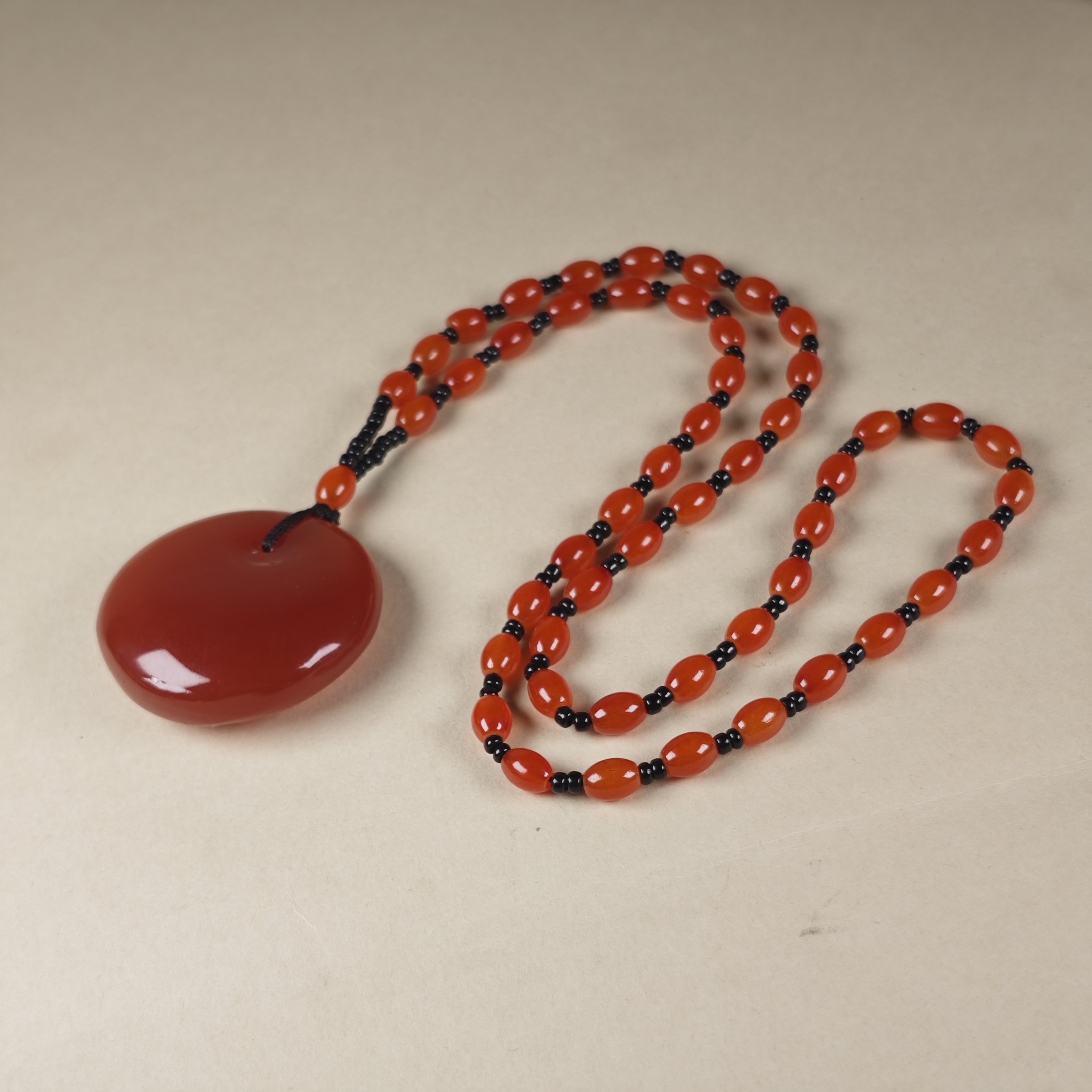 【福气来珠宝】FL036-Diy配件-精美红平安扣吊坠-多样性发其一