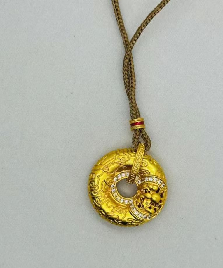 JS056 平安扣内葫芦吊坠