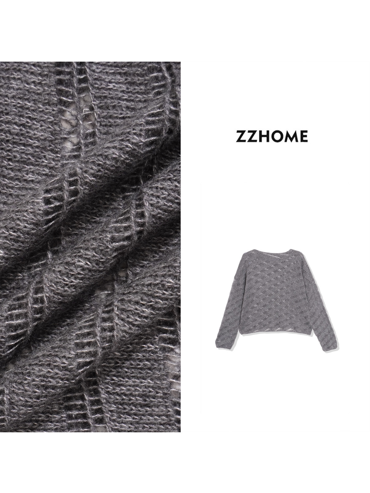 ZOZO HOME ｜织物之美失序冷经纬醋-酸，羊-绒上衣q171647p