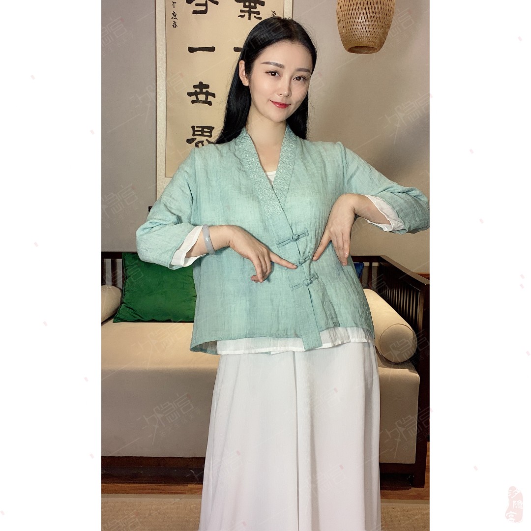 【翠扣】中式简约宽松短上衣