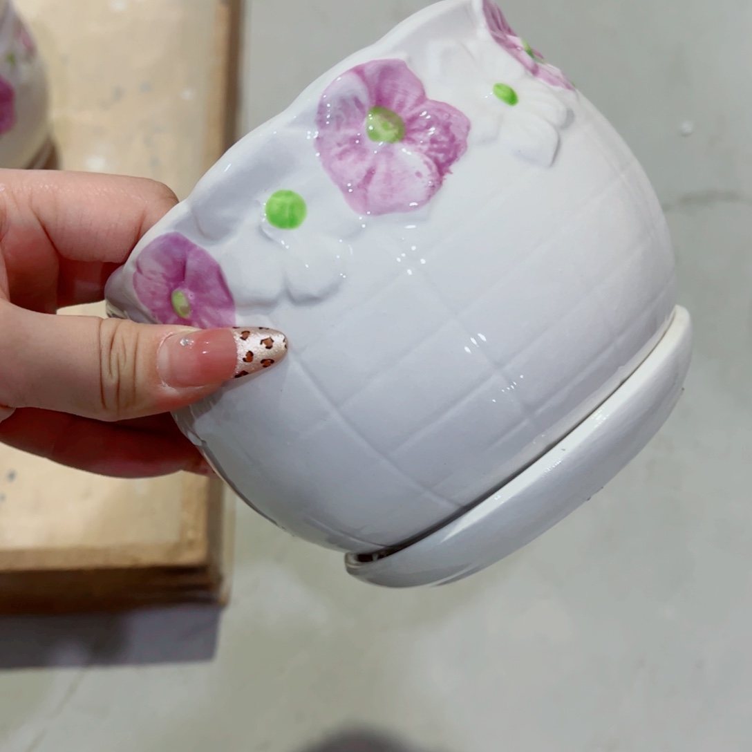 有孔，陶瓷花盆满10米包邮发货