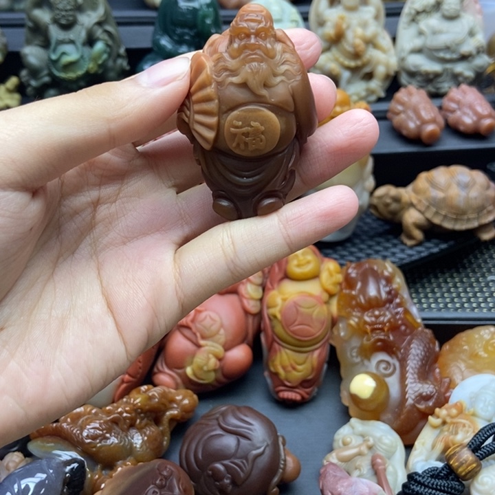 小***子石英质玉摆件/挂件/手把件未镶嵌